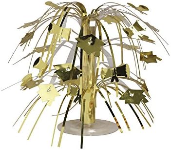 Creative Converting 12-Count Mini Cascade Graduation Centerpieces, Gold