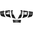 Fit for Toyot@ FJ Cruiser 2007-2021 Center Console Button Cover, ABS Car Center Console Panel Protection Frame Molding Sticker Trim, 7PCS (Bright Black)