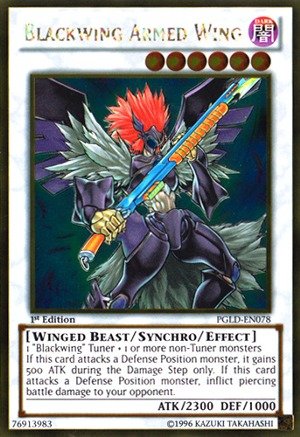 Yu-Gi-Oh! - Blackwing Armed Wing (PGLD-EN078) - Premium Gold - 1st Edition - Gold Rare