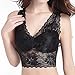 Sleep Koala Women's Sexy Lace Bralette Padded Bra Yoga Bralettes Wire Free Sleep Lingerie Black XXL (40B, 38C)
