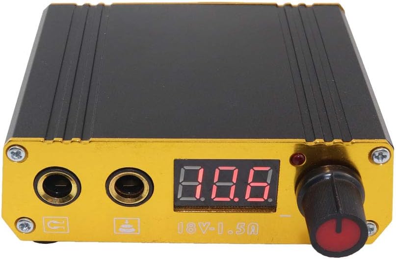 Audersigt LCD Tattoo Power Supply Tattoo Machine Gun Power Supply Foot Pedal Clip Cord Tattoo Kit(UK Plug) - Image 5