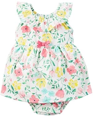 Baby Girl Carter's Floral Bodysuit Dress ~ Size: 12 Month ~ Cotton ~ New