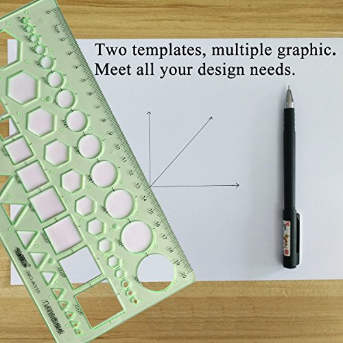 Professional Plastic Measuring Templates Geometric Rulers for Office and School, Building formwork, Drawings templates