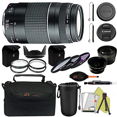 Canon EF 75-300mm f/4-5.6 III Lens ZeeTech Package (Professional Bundle)