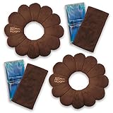 Total Pillow Microbead Portable Pillow - Use at Home On The Go to Support Your Neck, Back Knees, Set of 2 in Brown