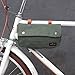 TOURBON Vintage Canvas Bike Panniers Bicycle Handlebar Bag (Green)