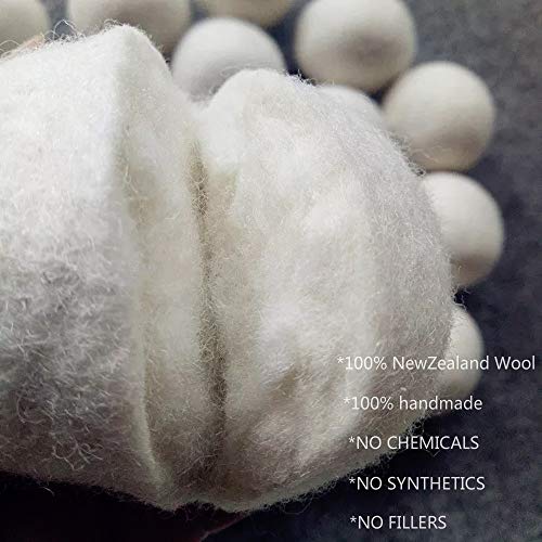 SORMAG Wool Dryer Balls Organic,Laundry Wool Balls for Dryer Premium Reusable All Natural Fabric Softener Best Gift 100% Handmade Pure Wool 6XL Eco Alternative to Drying Sheets