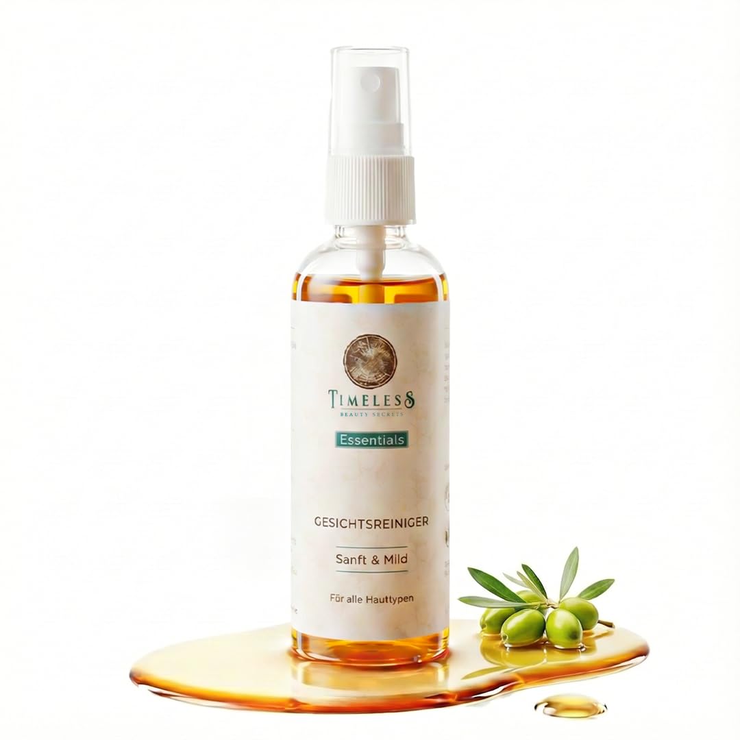 ESSENTIALS Face Cleanser - Removes Dirt, Makeup Remnants and Sebum, Moisturising, Radiant Skin - Timeless Beauty Secrets (100 ml, 100 ml)