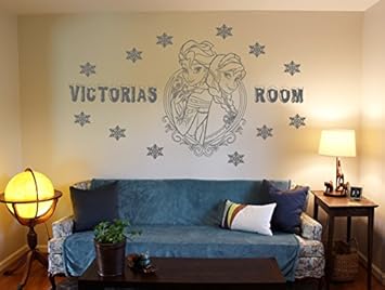 Wall Decor Anna Und Elsa Frozen Zeichen Personalisierbar Art