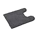 TREETONE Chenille Bath Mat Bathroom Rugs,21x24 Inchs U-Shape Contoured Toilet Mat, Machine Wash,Soft, Non Slip,Water Absorbent Plush Rugs for Tub Shower & Bath Room - Charcoal Gray