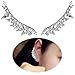 Ear Crawler Earring Climber Ear Cuff Pin Vine Wrap Stud Angel Wings CZ Crystal Rhinestone Clip On Jewelry