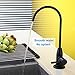 Drinking Water Faucet SUS304 Stainless Steel 100% Lead-Free Heavy Duty Faucet 90° Single Handle 360° Swing Spout Brass Ceramic Cartridge Matte Black