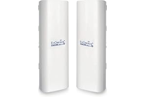 EnGenius Outdoor 5GHz 867mbps WiFi 5 CPE/Client Bridge, 27dBm Transmit Power, 16 dBi High-Gain Antenna Extend Network up to 5 Miles, PTP/PTMP, IP55 housing, TAA& NDAA Compliant, 2-Pack [ENH500v3 KIT]