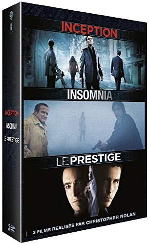 3 films réalisés par Christopher Nolan : Inception + Insomnia + Le Prestige - Pack