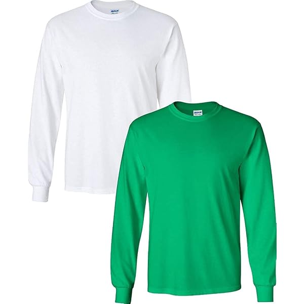 Gildan Ultra Cotton Long Sleeve T-Shirts – 2-Pack, Heavyweight, Comfort Fit, Gold Color - View #2