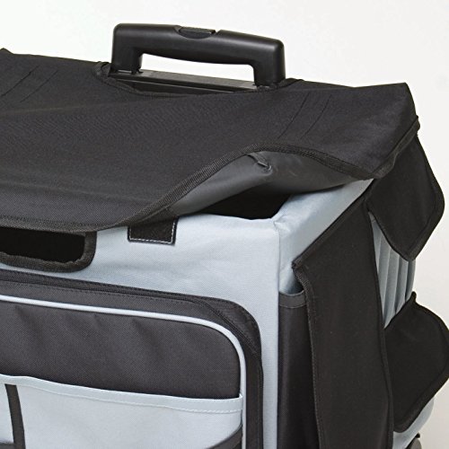 ECR4Kids Universal Rolling Cart with Canvas Organizer Bag, Mobile Storage, Black Pricepulse