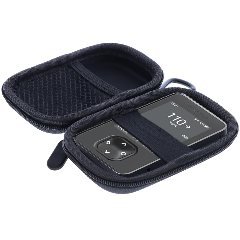 foto-kontor Bag Compatible with Dexcom G7 Blood Glucose Meter Insulin Pump Diabetic Storage Protective case Durable Discreet Black