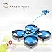 RCtown ELF Mini Drone for Kids, 2.4Ghz 6-Axis Gyro Headless Mode LED Lights Remote Control RC Quadcopter (Blue)