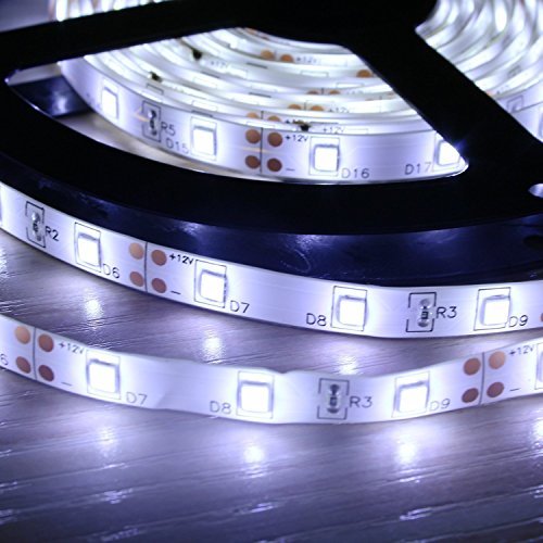B2ocled 5m Waterproof LED Strip Decoration Kit Flexible 2835 SMD LED Ribbon Lights 12V Power Adaptor Daylight