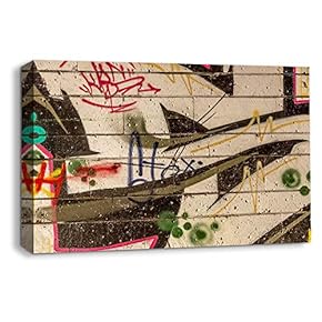 Canvas Wall Art for Living Room,Bedroom Home Artwork Paintings Creative Graffiti Ready to Hang - 12x18 inches