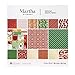 Martha Stewart Paper Pad-Red/White/Greenery 12x12 Paperpad, 12 x 12 inches, Multicolor