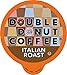 Double Donut Coffee Pods, Italian Roast, Fresh Dark Roast Coffee in Single-Serve Capsules for Keurig K Cups Coffee Machines, 24 Count