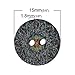 Souarts Mixed Random Shinning Pattern Round 2 Holes Wood Wooden Buttons for Sewing Crafting 15mm Pack of 200
