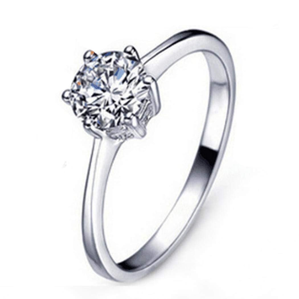 Eeilyin Women Fashion Alloy Adjustable Geometric Shape Rhinestone Ring Rings