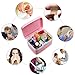 EVERTOP Pink Storage Box with Combination Lock and Separate Compartments,Plastic Storage Box for Medicine(Pink)