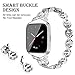 Wearlizer Compatible for with Fitbit Versa/Versa 2 /Versa Lite/Versa SE Bands for Women Dressy Accessories Silver Small Large for Fitbit Versa Smartwatch (Silver)