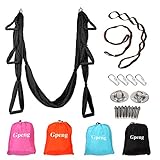 Gpeng Aerial Flying Yoga Hammock Set - Yoga Swing / Inversion / Sling Hammock with 2 Daisy Chain Adjustable Straps + All Installation Hardward + Installation Guide