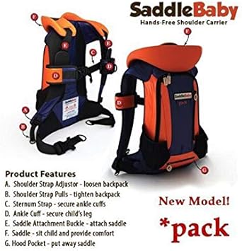 baby shoulder carrier with ankle straps