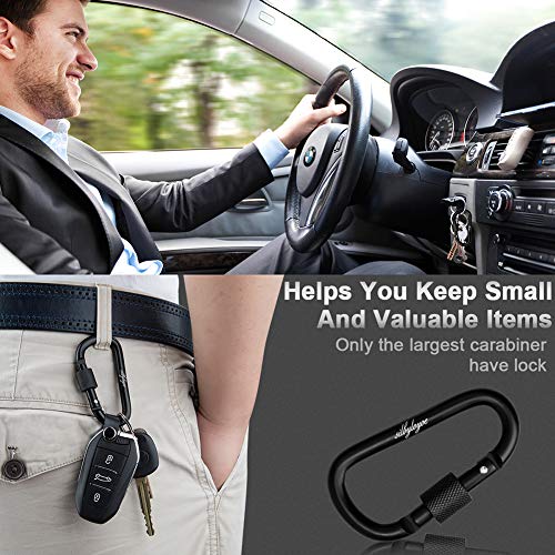 Carabiner Clip,silbyloyoe,15 Pack of Spring are not Easy to Loose and