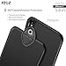 PZOZ iPhone X Case, Slim Silicone Lanyard Case Cover Holder Long Hanging Neck Wrist Strap Outdoors Travel Necklace for iPhone X (Black)