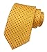 MENDENG Black Gold Striped Tie Woven Jacquard Silk Men's Suits Ties Necktie