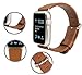 JSGJMY Apple Watch Band 38mm Leather Strap Replacement Watchbands for iWatch Series 3/Series 2/Series 1/Edition/Sport(Light Brown+Golden Clasp)