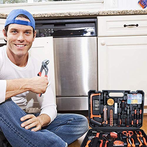 FUNINGEEK Universal Werkzeugkoffer 102-teilig Haushalts-Metallkiste Werkzeug mit Griff für Home Cordless Repair Kit Tool… – Bild 6