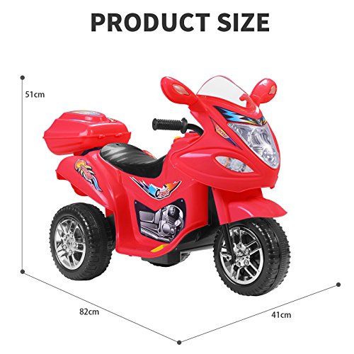 Kids Ride On Motorcycle 6V Toy Battery Powered Electric 3 wheel w/Remote Control