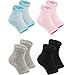 Frienda Moisturizing Gel Heel Socks for Dry Hard Cracked Skin Day Foot Night Care, 4 Pairs