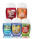 Bath and Body Works Fall Faves Pocketbacs - Crisp Morning Air, Sweet Cinnamon Pumpkin, Black Cherry Merlot, Fall Lakeside Breeze, Afternoon Apple Picking - Bundle of 5 PocketBac Hand Sanitizer Gel