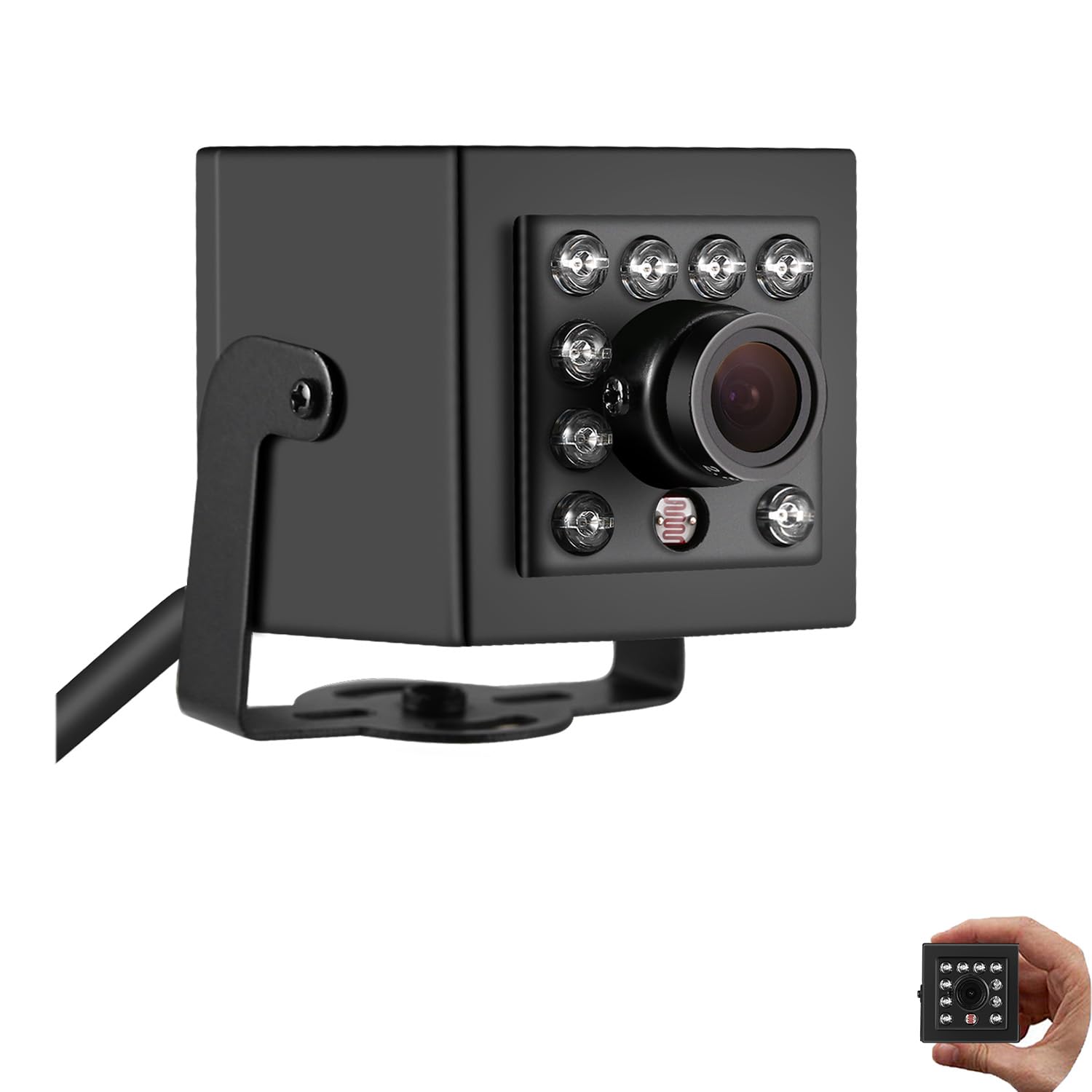 REVODATA 5MP Mini POE IP Camera Small POE,940nm Invisible 10pcs LED Infrared 10m Night Vision 3.6mm Lens 75° P2P Remote Viewing CCTV IP Camera,H.265 Motion Detection (I708-P-HS)