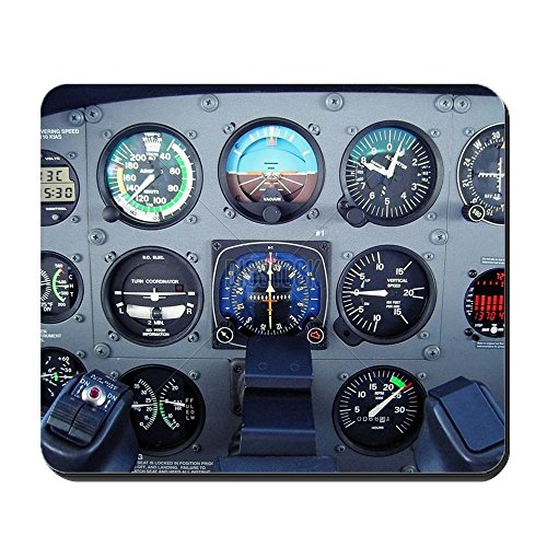 CafePress - Small Cessna Airplane Instrument Panel - Non-slip Rubber Mousepad, Gaming Mouse Pad