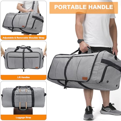 Upeelife Travel Bag, 125L Travel Bag, Large Foldable, Lightweight Sports Bag, Weekender Waterproof Travel Bags with Shoe Compartment for Men and Women, Gym Duffle Bag