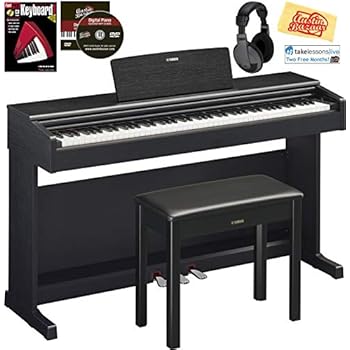 Yamaha Arius Ydp 144 Console Digital Piano Bundle With Furniture Bench Headphones Instructional Book Online Lessons Austin Bazaar Instructional