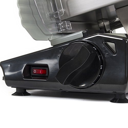 Electric Commercial Meat Slicer, Machine Food Cutting, Deli Slice Veggie Cutter Kitchen 8.7" Blade 180W