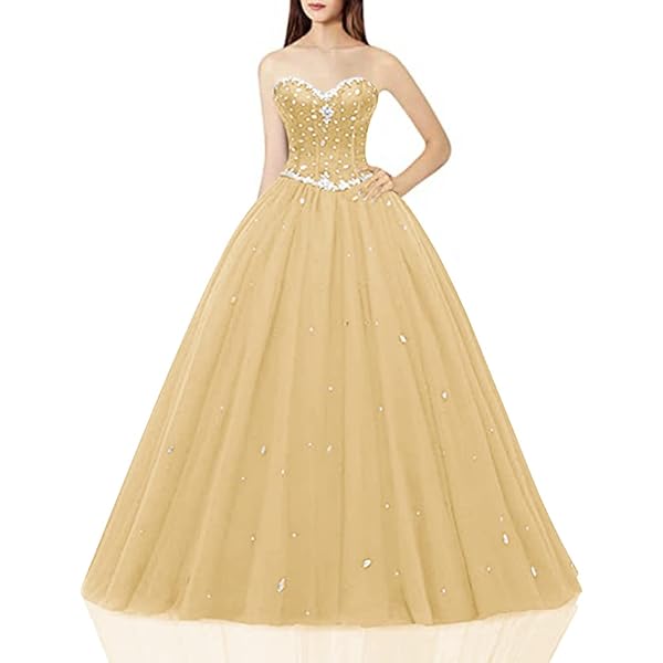 Amazon.com: HFAGEMV Puffy Gold Lace Applique Masquerade Dresses for Women  Ball Gowns Pageant Prom Dress Black/Gold 0 : Clothing, Shoes & Jewelry