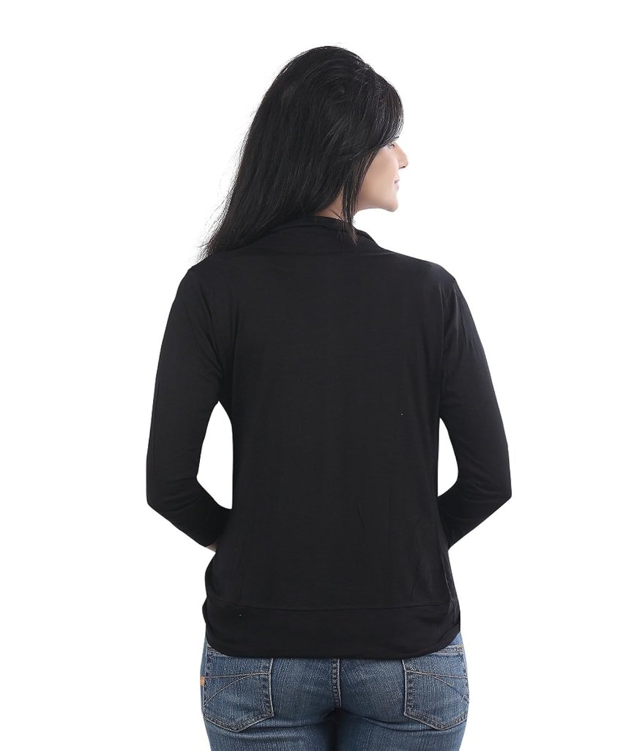 bfly women's viscose short shrugs-pack of 2( black & white)