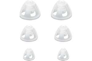 Kenkor 6Packs Hearing Aid Domes 3 Sizes Open Dome Hearing Aid Accessories for Resound Sure Fit Style RIC RITE and Open Fit BTE Hearing Amplifier Invisible Kit Ear Tips,Perfect for Open Air-White