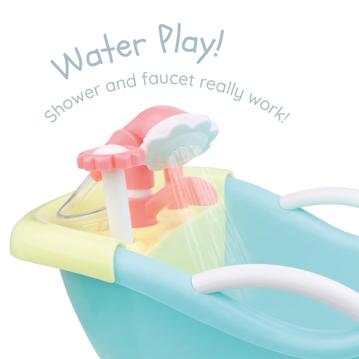 JC Toys - for Keeps Playtime! | Baby Doll Real Working Bath Set | Fits Dolls up to 16