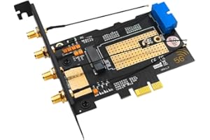 UEYGHEP M.2 B Key USB3.0 & PCIe 5G Dual Bus 5G-WWAN Card Adapter Card, Desktop Adapter Card with 4 Antennas SIM Slots Easy In